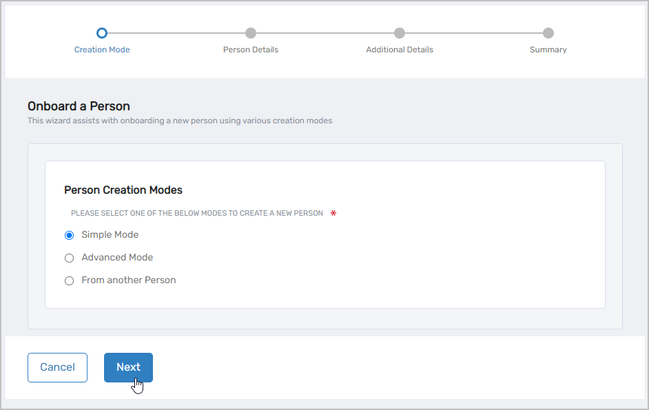 Select Simple Mode