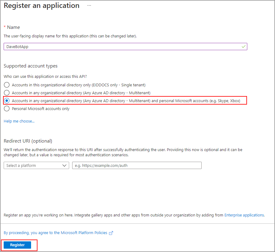 Register Application