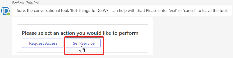 Self-Service Button