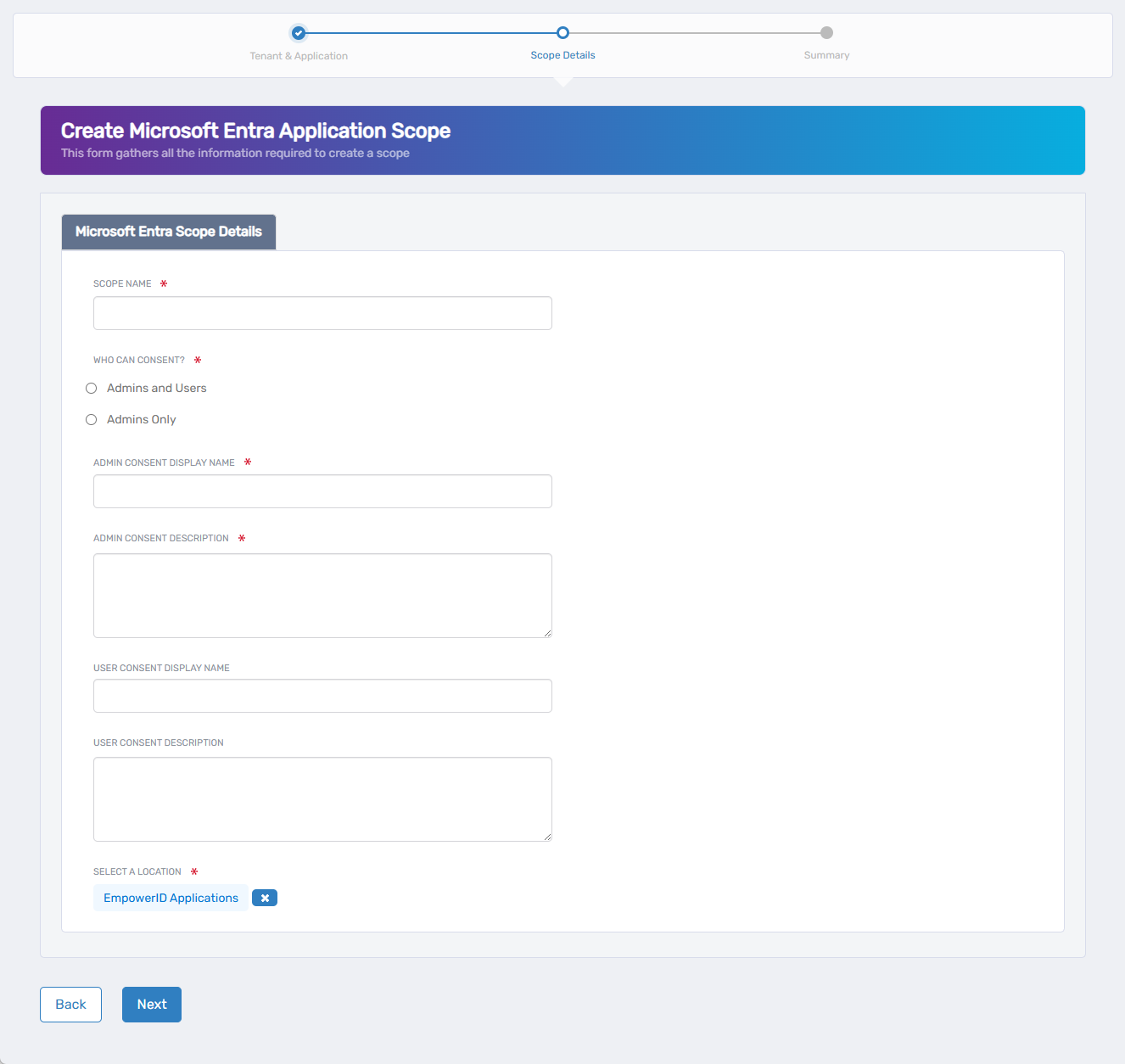 Create Scope Form