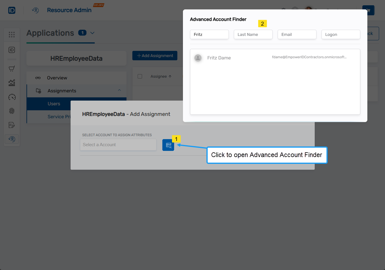 Advanced Account Search