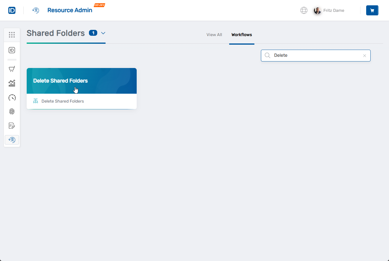 Delete Shared Folder Workflow