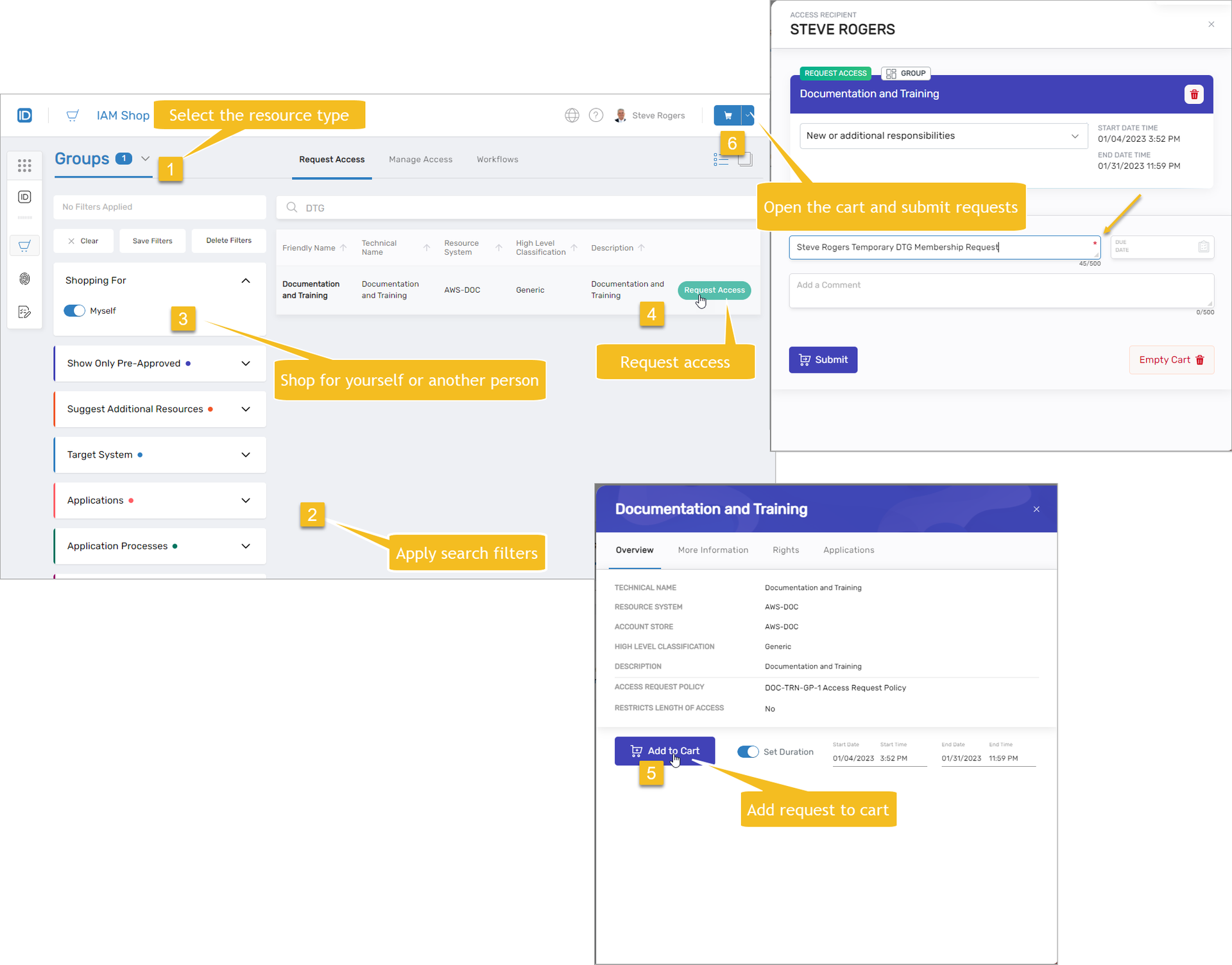 IAM Shop Interface