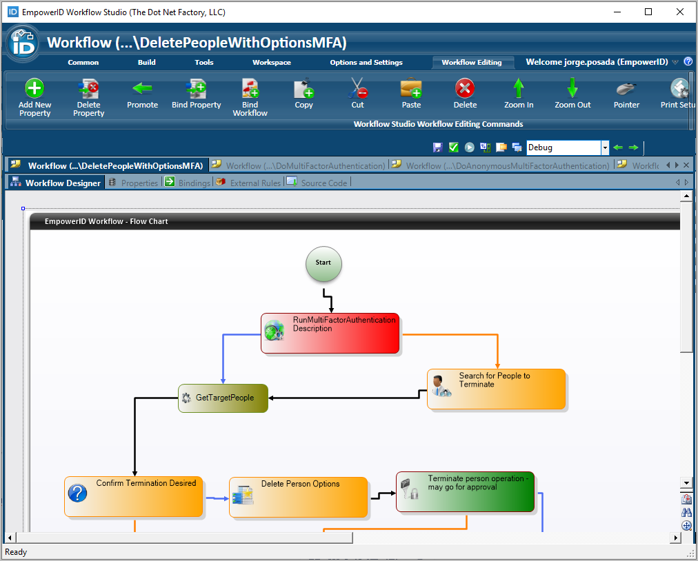 Rearrange workflow