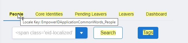 Hover over text