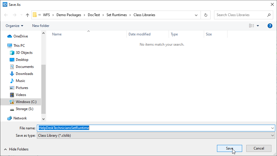 Save Class File