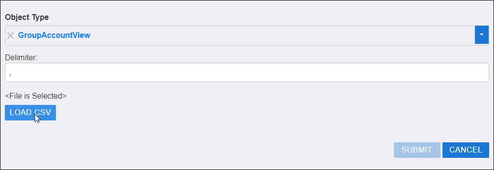 Load CSV button for group memberships