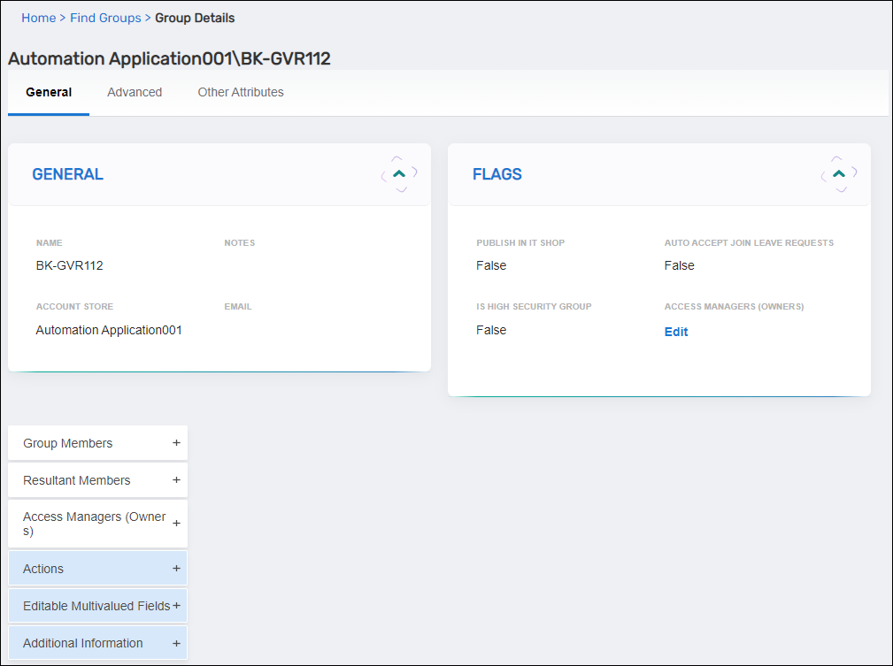 Group View page