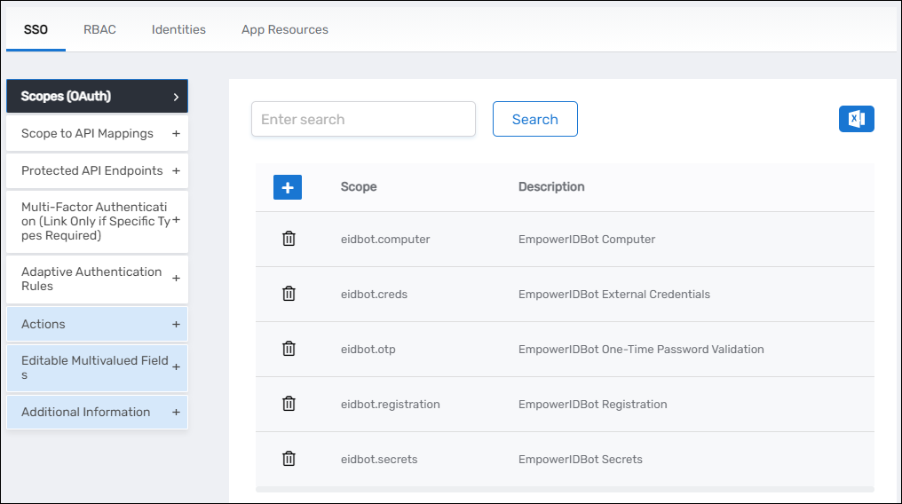 Add OAuth scopes