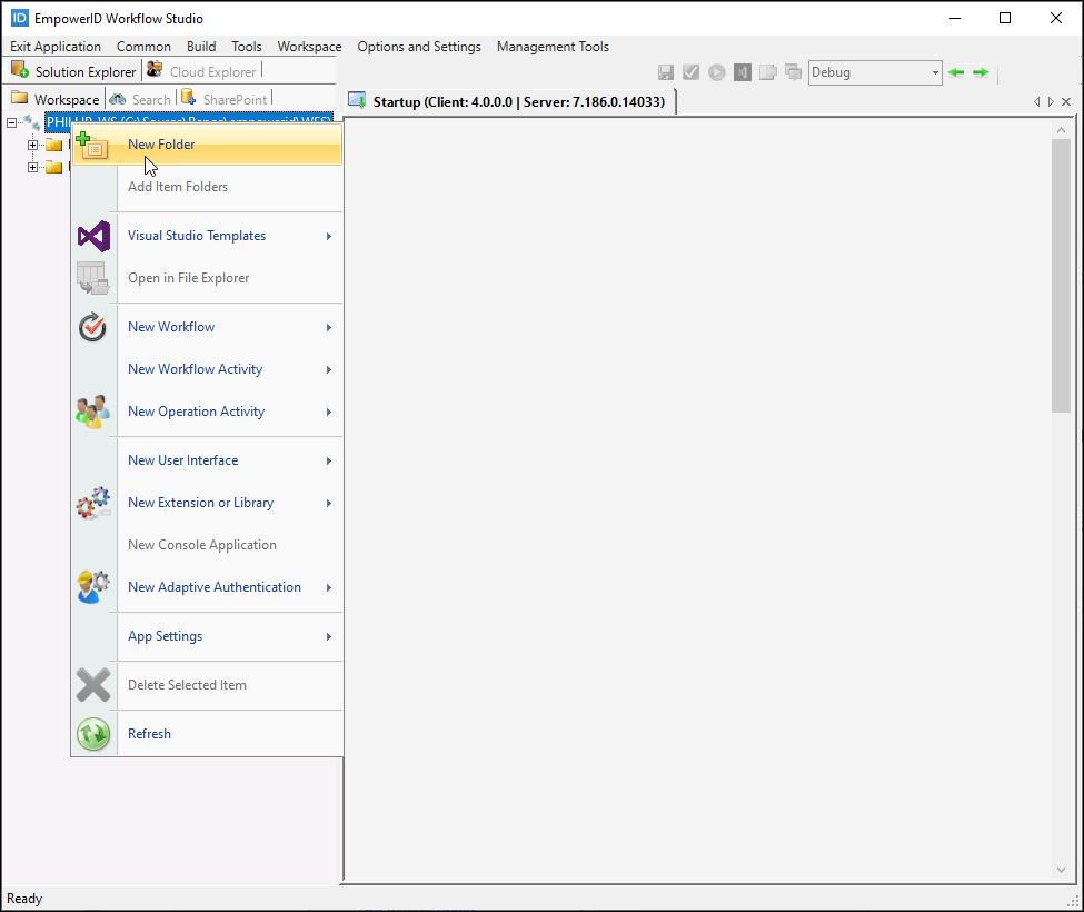 Create new folder