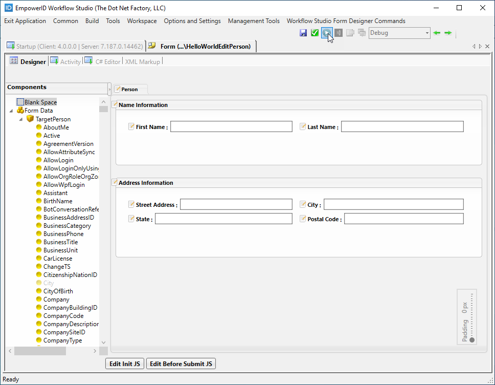 Compile form