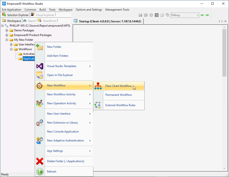 Create workflow