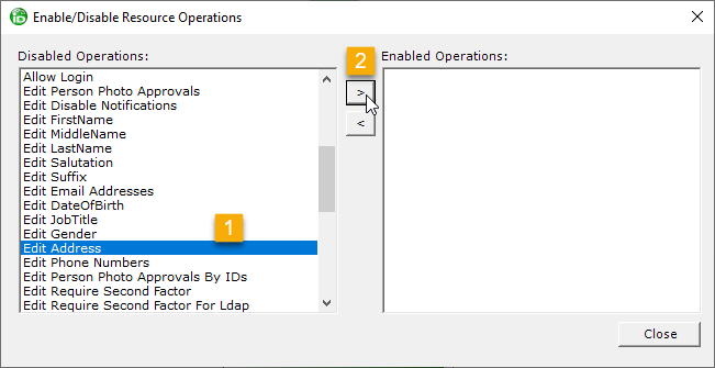 Enable edit address