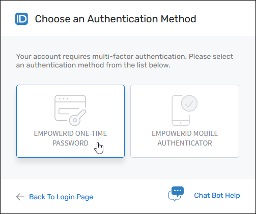 Select OTP Option