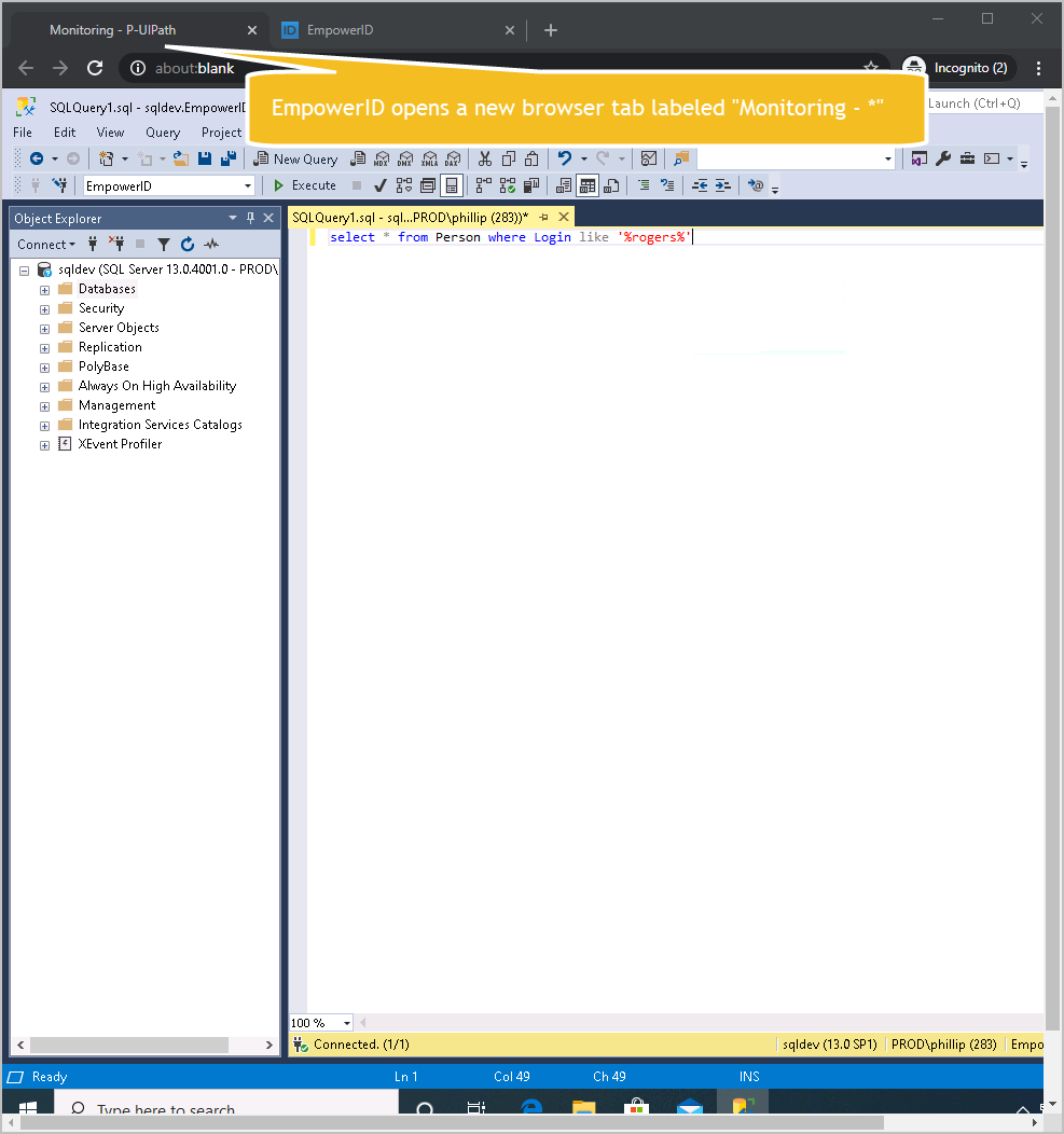 Monitoring Tab