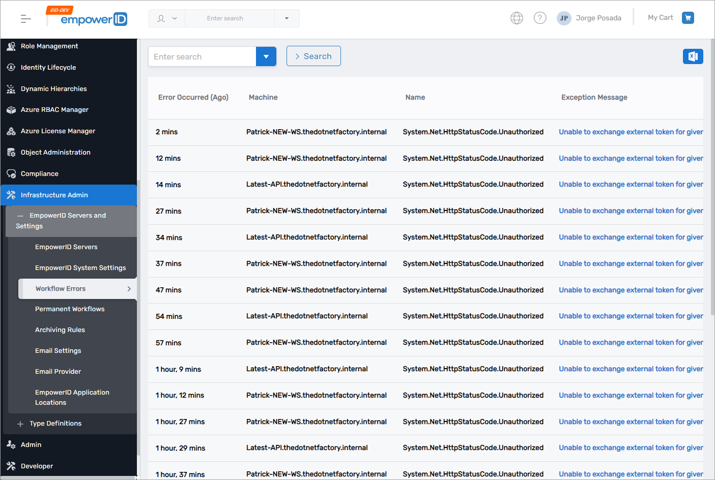 Workflow Errors