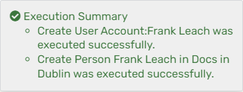 Execution summary
