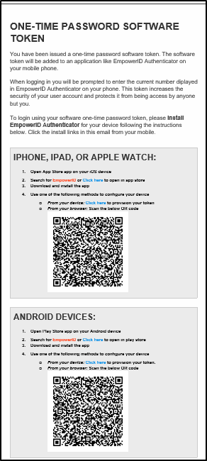 Email with QR code