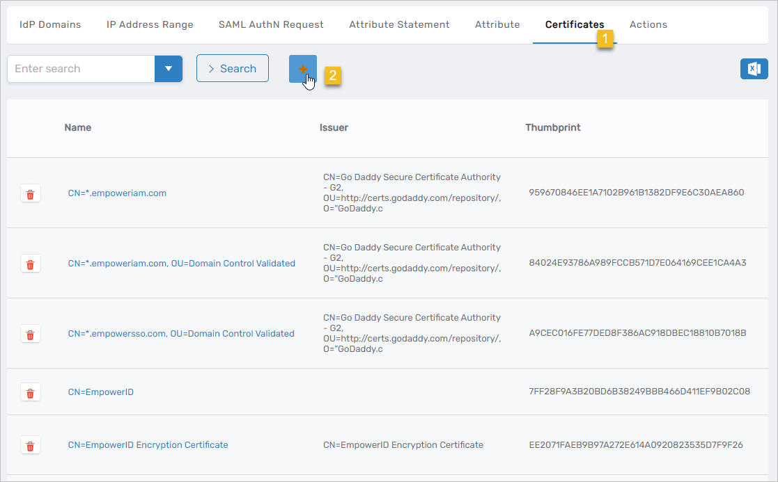 Add Certificate