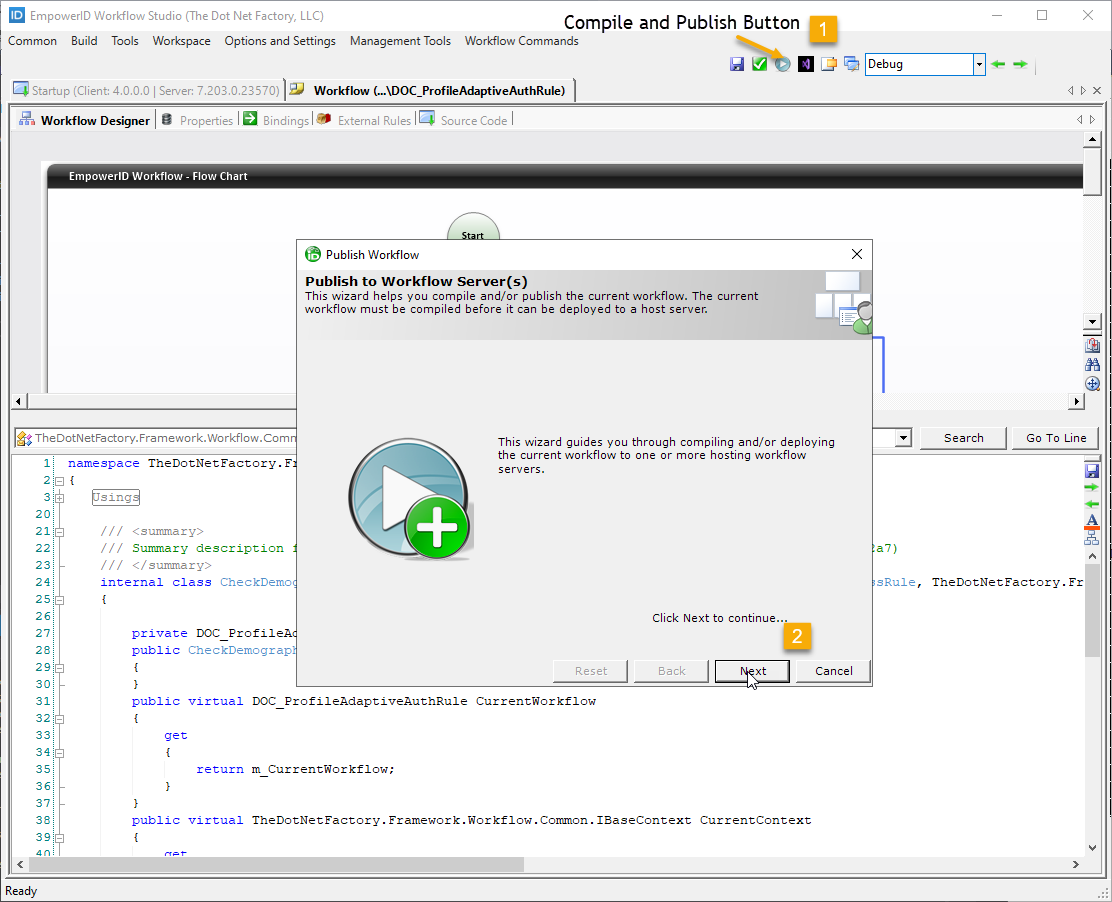 Compile and publish