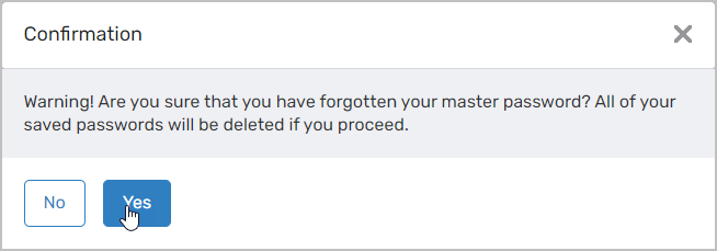 Confirm action