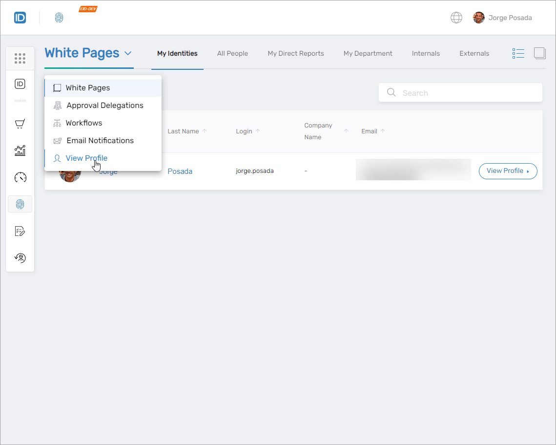 View Profile Selection