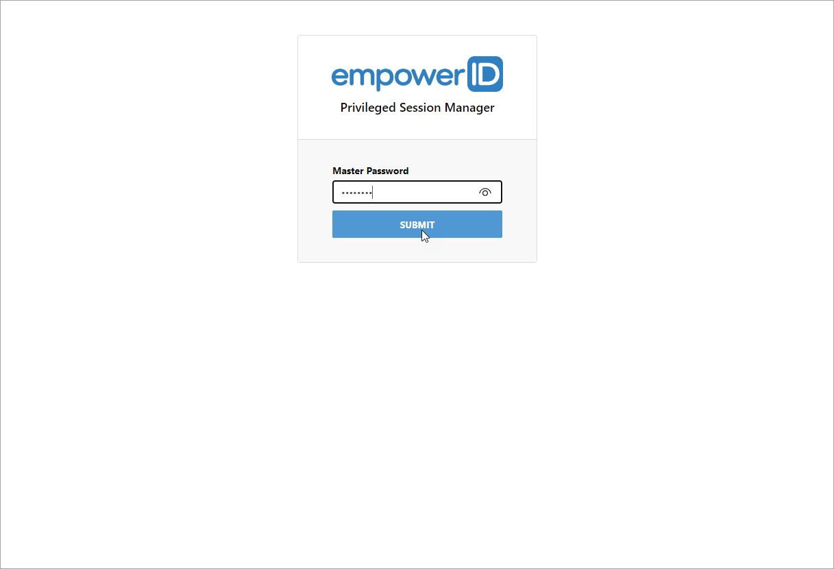 Submit master password