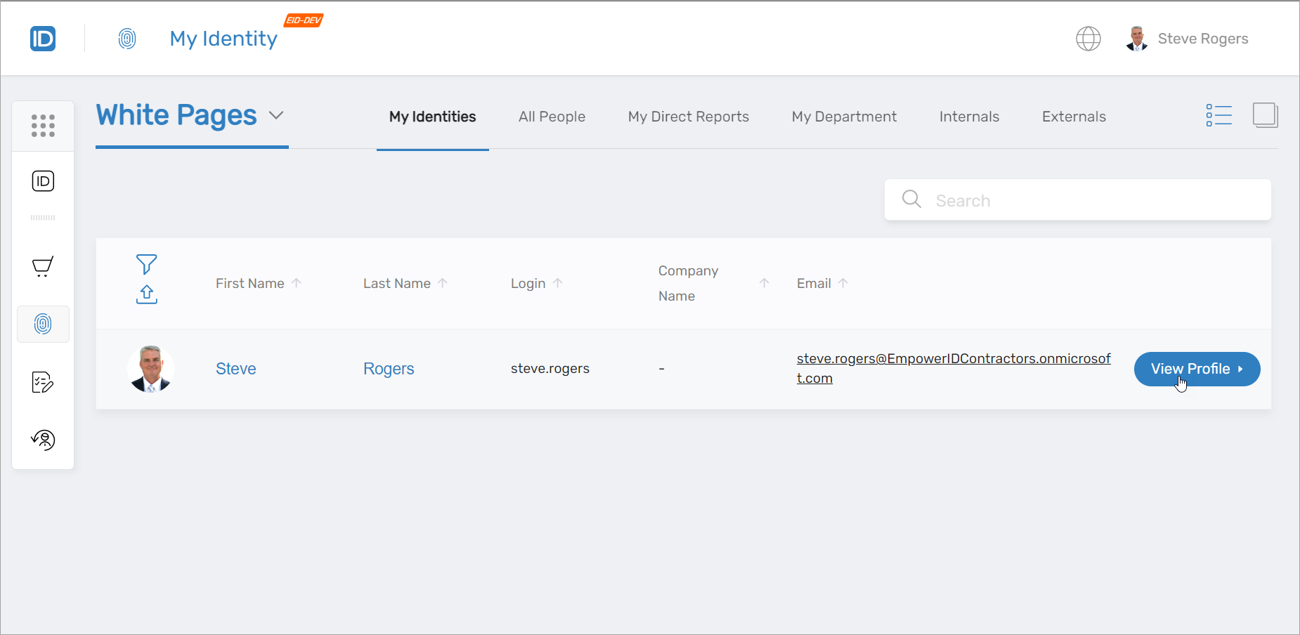 View Profile Button