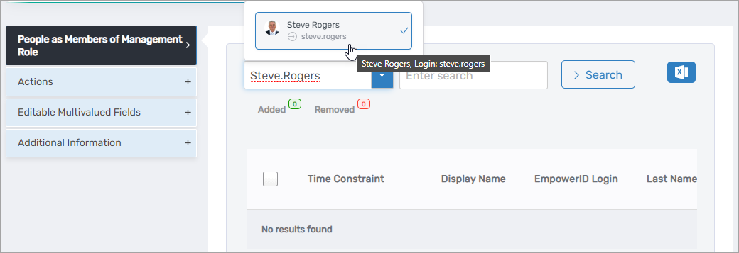 Add Person to Role