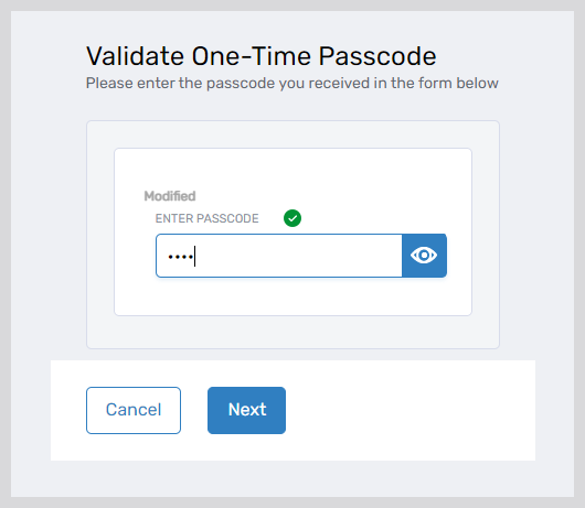 Enter Passcode