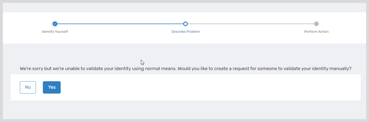 Manual Identity Verification