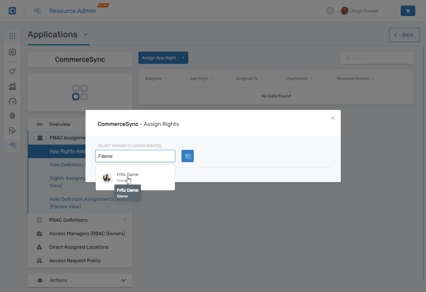 Selecting assignee