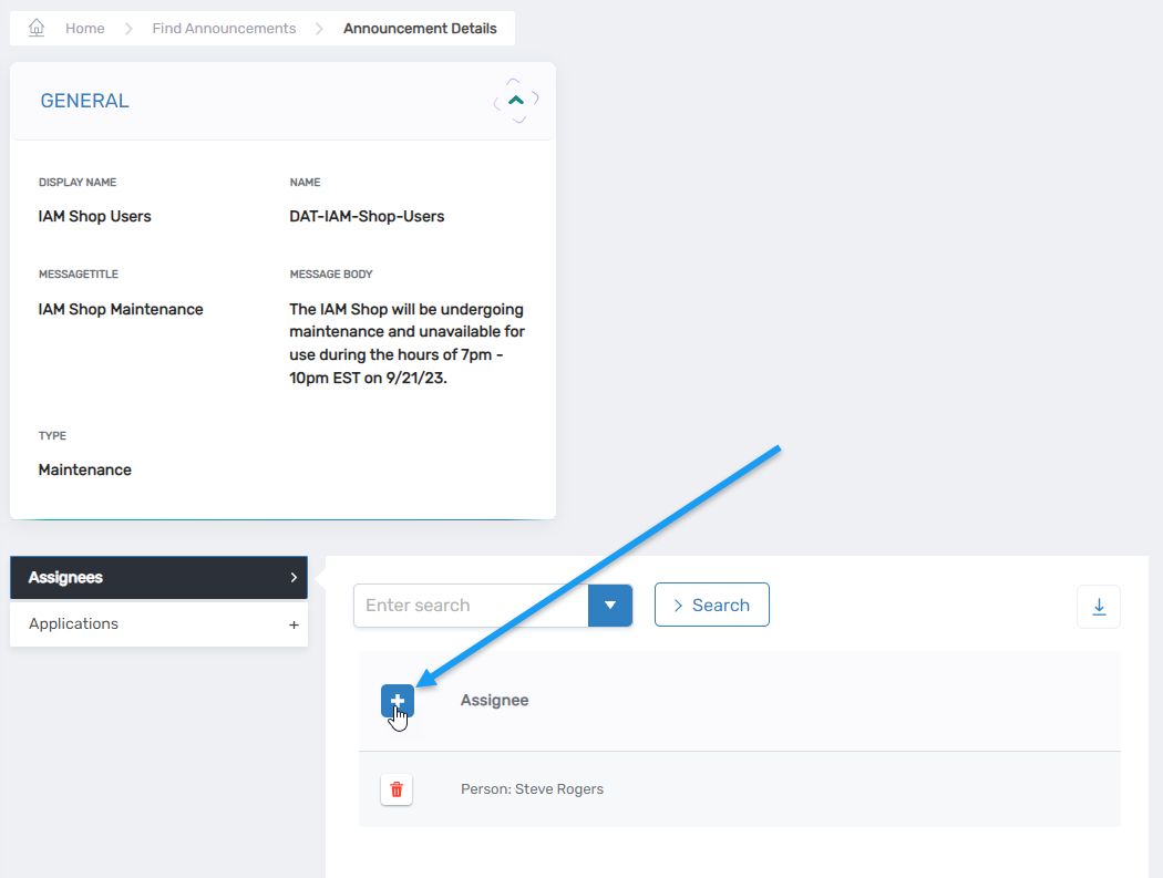 Add New Assignee