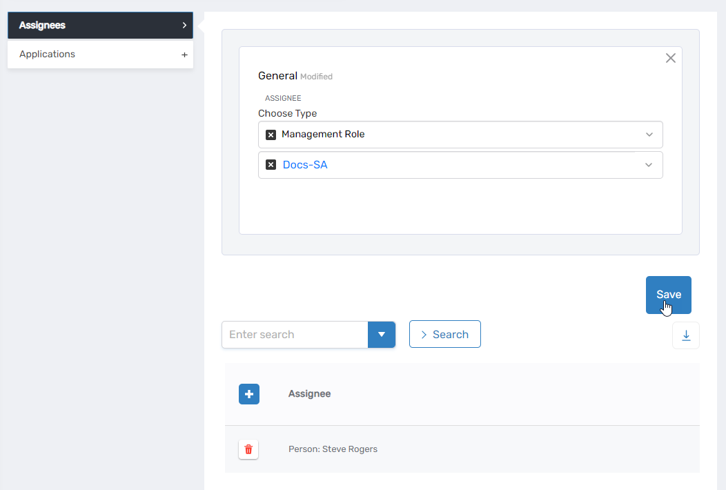 Save Assignee