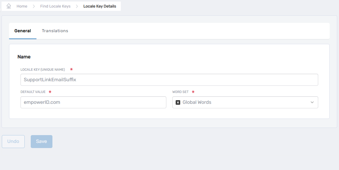 Locale key details