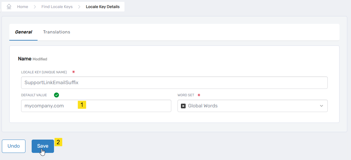Edit default value