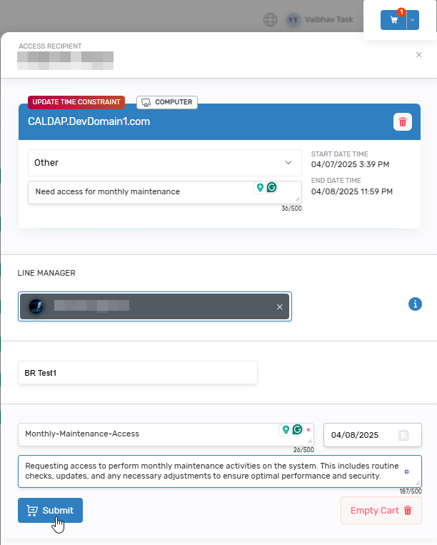 Submit Request