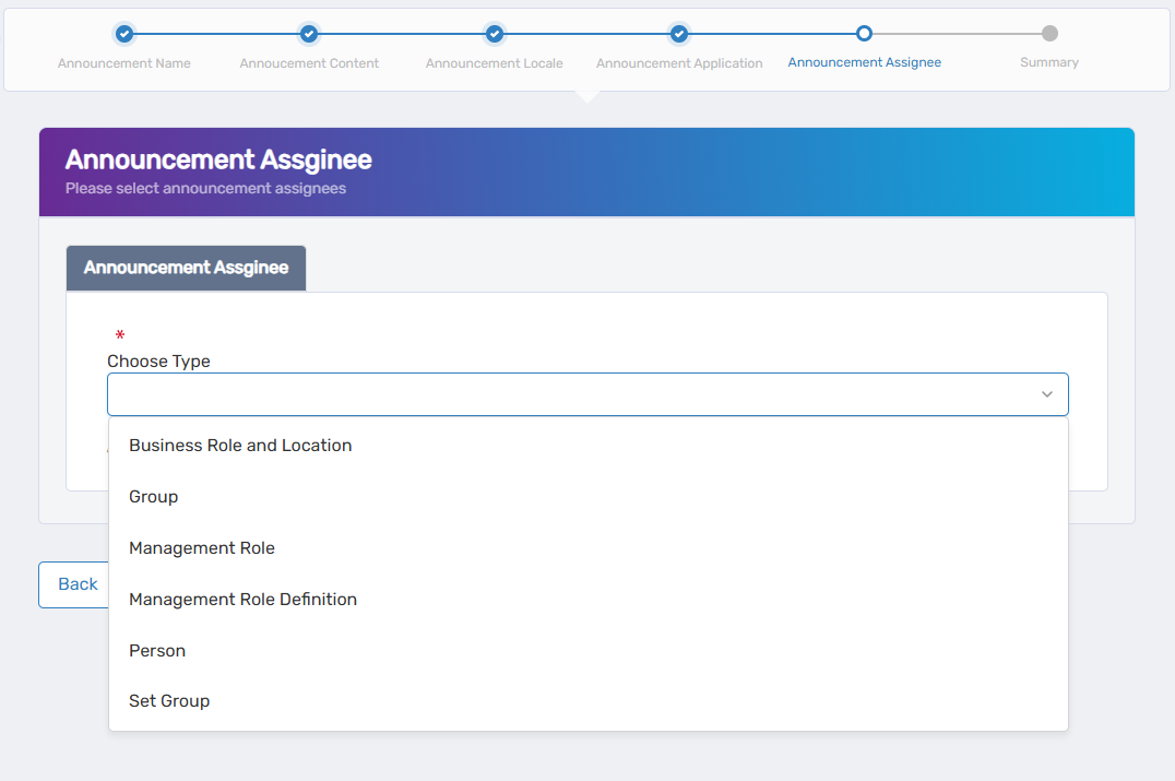 Assignee Types