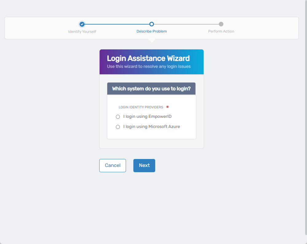 Identity Provider Selection