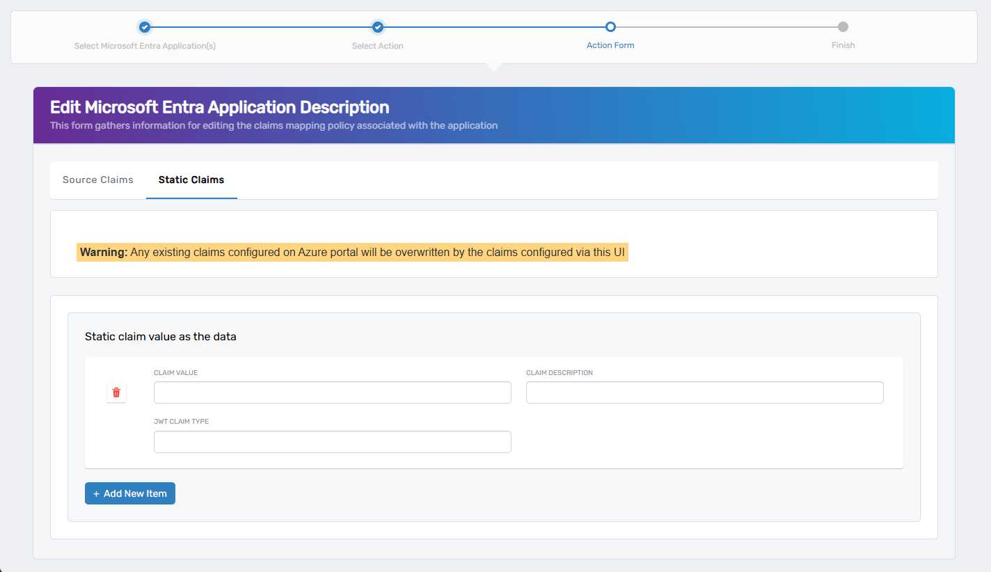 Static Claims Form