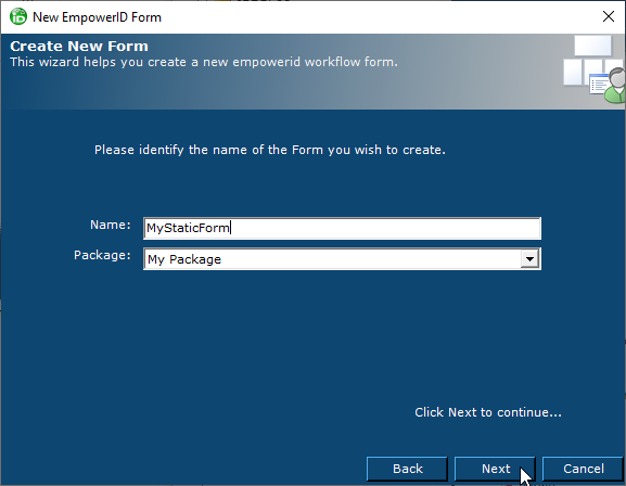 Name static form