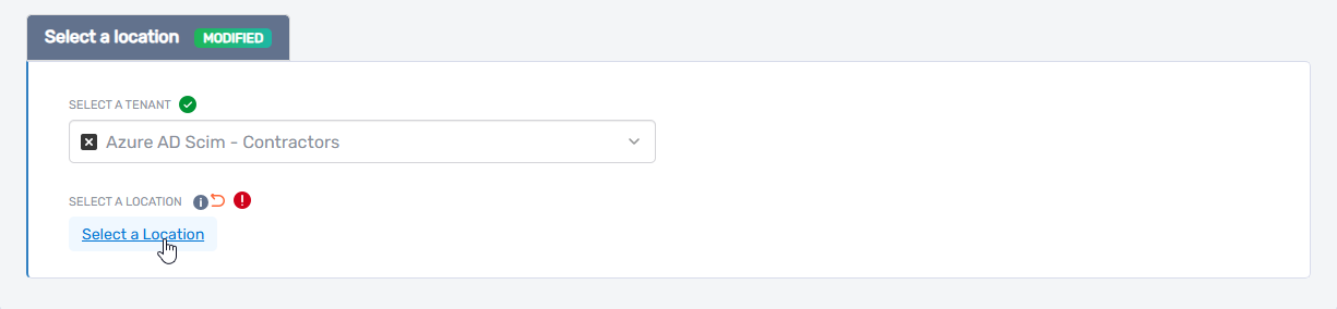 Click Select a Location