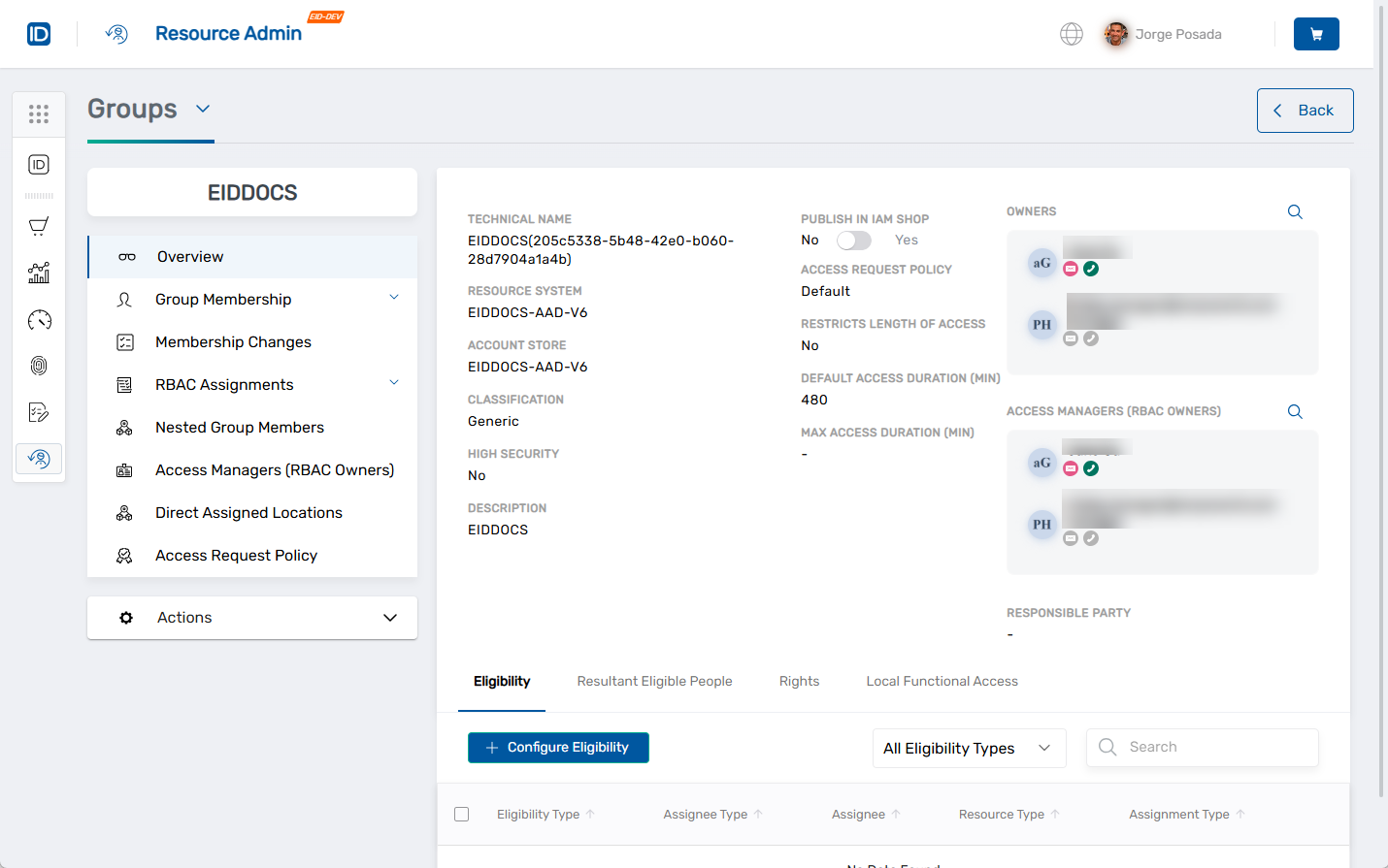 Group Overview Page