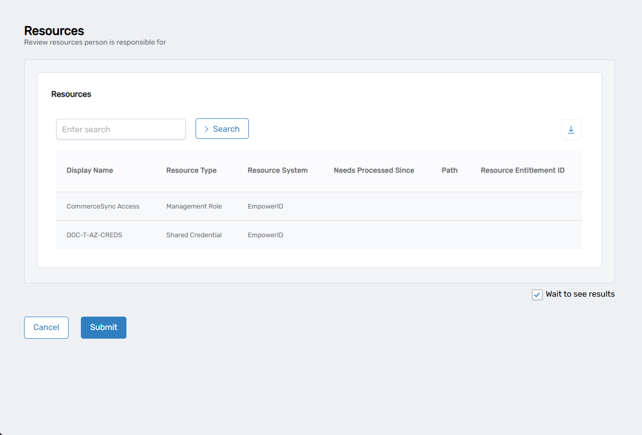 Resources Review